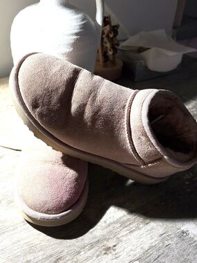 Ugg pink shearling booties